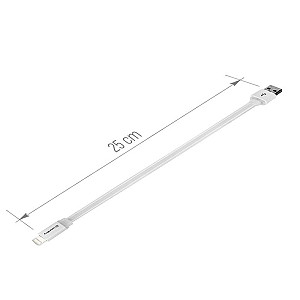 Кабель ColorWay USB - Lightning (M/M), 0.25 м, White (CW-CBUM-LM25W)