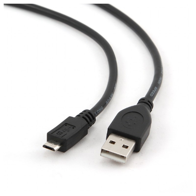 Кабель Cablexpert USB - micro USB V 2.0 (M/M), 0.1 м, чорний (CCP-mUSB2-AMBM-0.1M)
