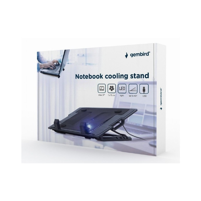 Підставка для ноутбука Gembird NBS-1F17T-01 Black 17"