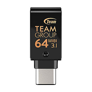 Флеш-накопичувач USB3.1 64GB OTG Type-C Team M181 Black (TM181364GB01)