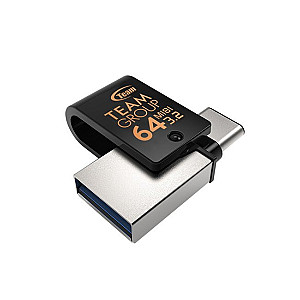 Флеш-накопичувач USB3.1 64GB OTG Type-C Team M181 Black (TM181364GB01)