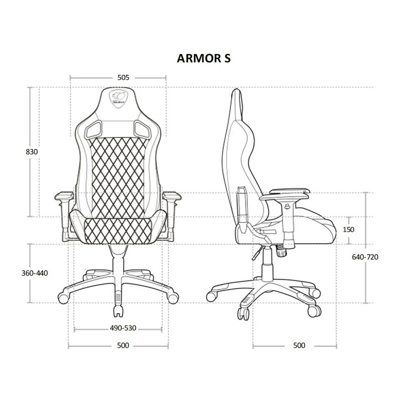 Крісло для геймерів Cougar Armor S Black