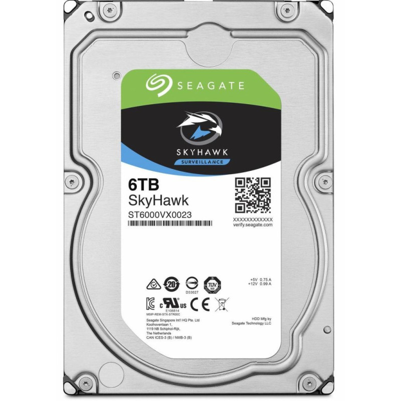 Накопичувач HDD SATA 6.0TB Seagate SkyHawk Surveillance 256MB (ST6000VX001)