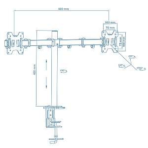 Кронштейн Walfix DM-400B (для 2-х моніторів)