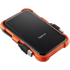Зовнішній жорсткий диск 2.5" USB 2.0TB Apacer AC630 Black/Orange (AP2TBAC630T-1)