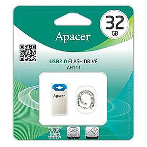 Флеш-накопичувач USB 32GB Apacer AH111 Silver/Blue (AP32GAH111U-1)