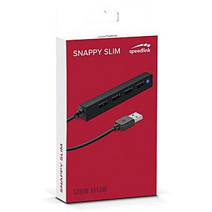 Концентратор USB2.0 SpeedLink Snappy Slim Black (SL-140000-BK) 4хUSB2.0