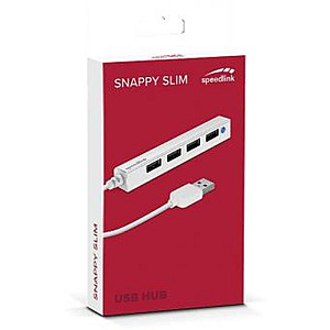 Концентратор USB2.0 SpeedLink Snappy Slim White (SL-140000-WE) 4хUSB2.0