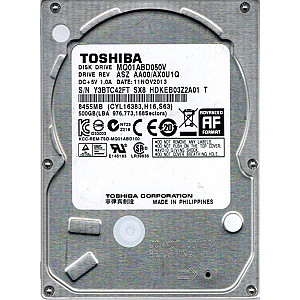 Накопичувач HDD 2.5" SATA  500GB Toshiba 5400rpm 8MB (MQ01ABD050V)