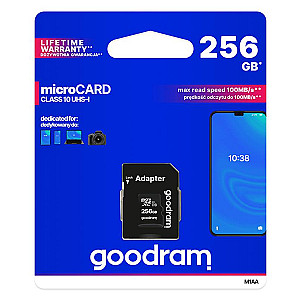 Карта пам`яті MicroSDXC 256GB UHS-I Class 10 GOODRAM + SD-adapter (M1AA-2560R12)