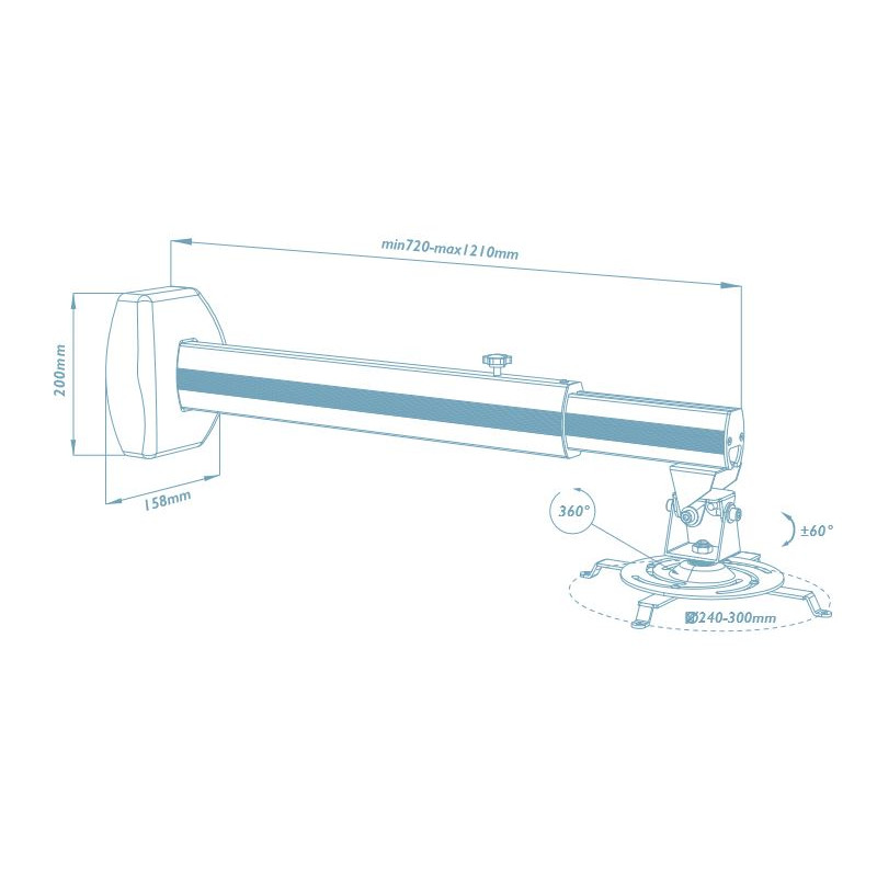 Кріплення для проектора Walfix PB-SF-2W
