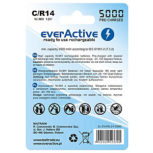 Акумулятор everActive С/HR14 5000mAh BL 2шт