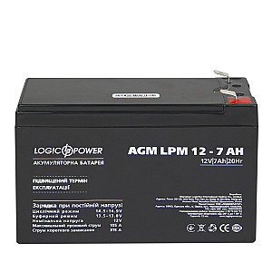 Акумуляторна батарея LogicPower LPM 12V 7AH (LPM 12 - 7.0 AH) AGM