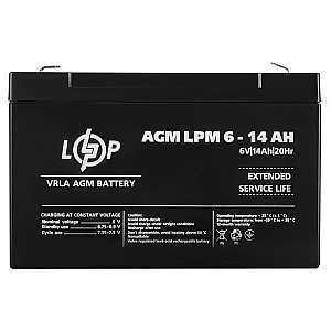 Акумуляторна батарея LogicPower LPM 6V 14AH (LPM 6 - 14 AH) AGM