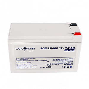 Акумуляторна батарея LogicPower 12V 7.2AH (LPM-MG 12 - 7.2 AH) AGM мультігель
